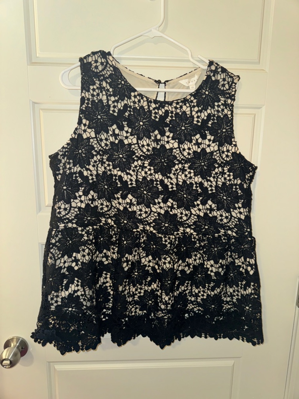 Peplum lace top